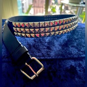 Black Studded Belt!! Size M 36”